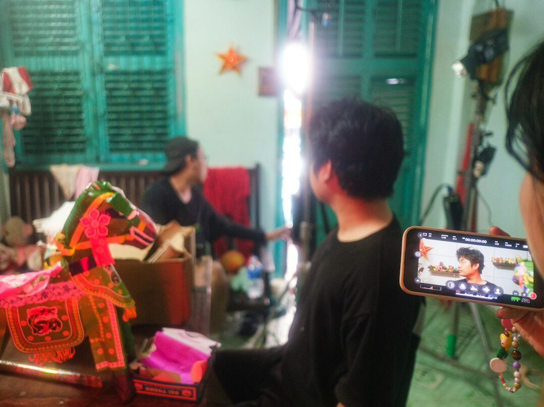actor on film set